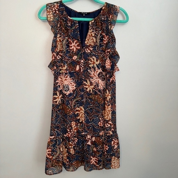 EUC Madewell Flutter Sleeve Boho Mini Dress Size XS - Picture 2 of 7